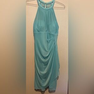 David's Bridal Strapless Teal/Aqua Dress